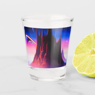 Dream World Oil Painting Schnapsglas