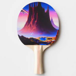 Dream World Oil Painting Tischtennis Schläger