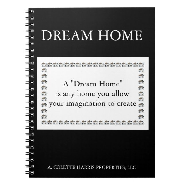 Dream Zuhause Quote - Design 2 Notebook Notizblock (Vorderseite)