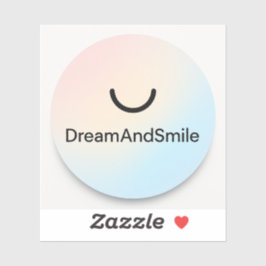 DreamAndSmile Minimalistisches Logo aus rostfreiem Aufkleber