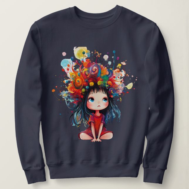 DreamBloom: Farbe für den Geist Sweatshirt (Design vorne)