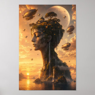 Dreambound Steampunk-Himmelsposter Poster