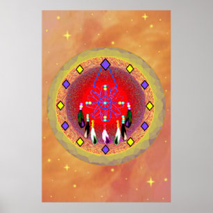 Dreamcatcher amerikanischer Ureinwohner Poster