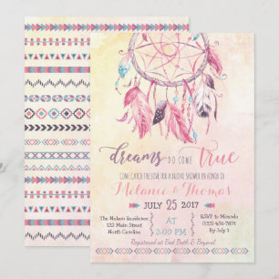 Dreamcatcher Boho Bridal Show Invitation Tribal