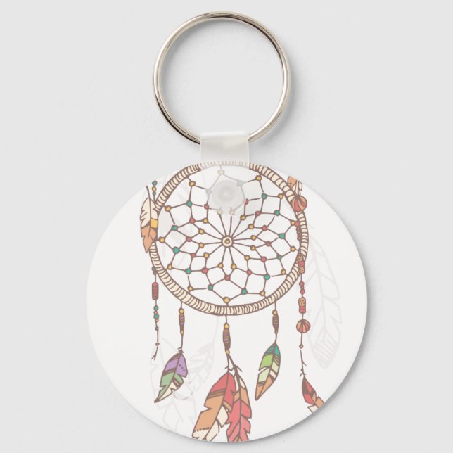 Dreamcatcher Button Schlüsselanhänger (Vorderseite)