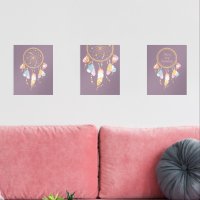 Dreamcatcher de la tribu Boho sur l'ensemble pourp