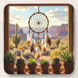Dreamcatcher, Desert Canyons, Cacti   Getränkeuntersetzer