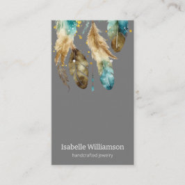 Dreamcatcher Feathers Jewelier Earring Display Visitenkarte