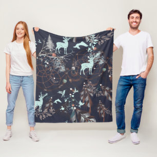 "Dreamcatcher Forest" Drehkissen Fleecedecke
