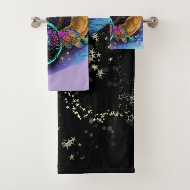 DreamCatcher Fox Badhandtuch Set (Insitu)