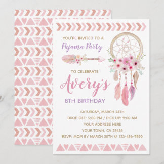 Dreamcatcher Geburtstagsparty Einladung