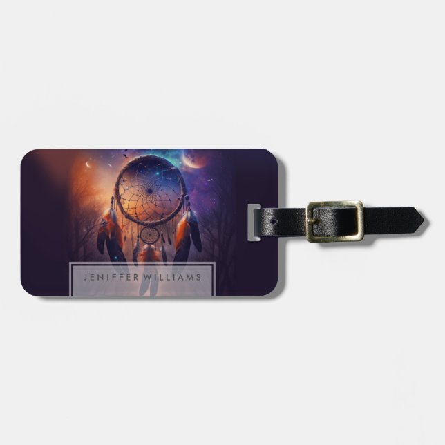 Dreamcatcher im Wald Gepäckanhänger (Vorderseite horizontal)