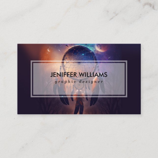 Dreamcatcher im Wald Visitenkarte (Vorderseite)