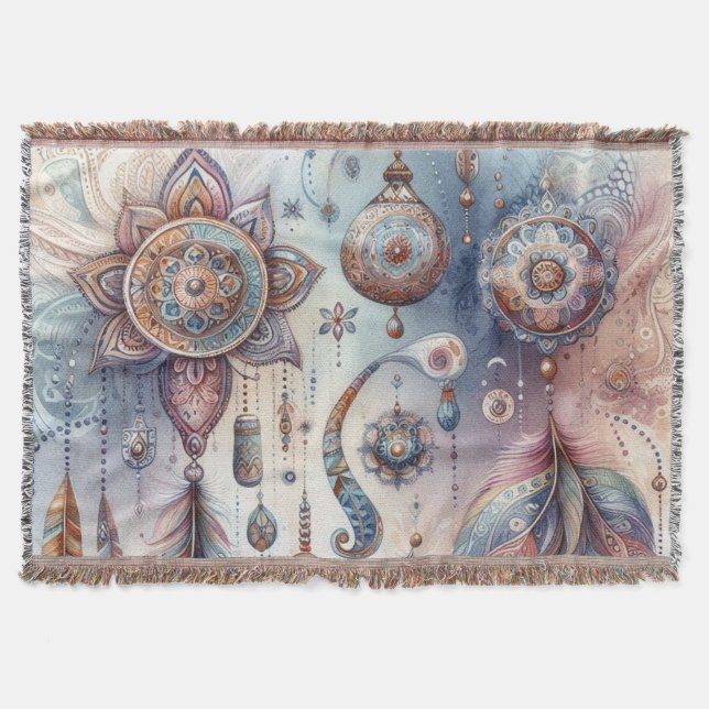 Dreamcatcher in einem Bohemischen Thema Decke (Vorderseite)