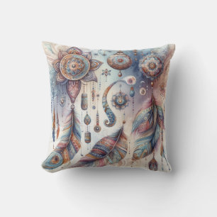 Dreamcatcher in einem Bohemischen Thema Kissen