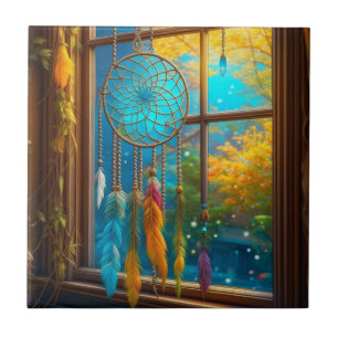Dreamcatcher in Window Boho Fliese