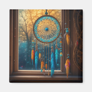 Dreamcatcher in Windows-Herbstlauben Magnet