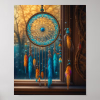 Dreamcatcher in Windows-Herbstlauben