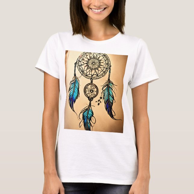 Dreamcatcher Inn: Polynesischer Tattoo Art T-Shirt (Vorderseite)