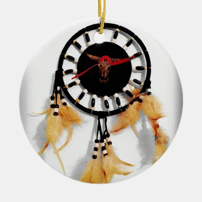 Dreamcatcher Keramik Ornament (Vorne)