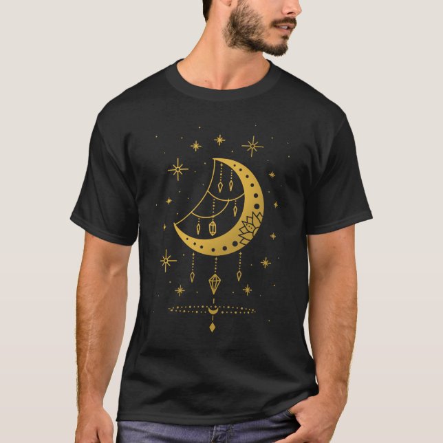 Dreamcatcher Moon Spirituelle Crescent Astronomie T-Shirt (Vorderseite)