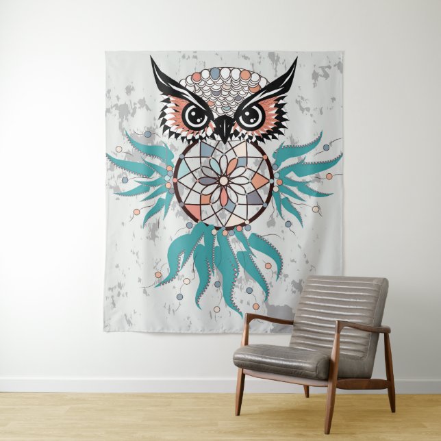 Dreamcatcher Owl Wandteppich (Beispiel)
