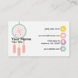 Dreamcatcher Pastell Visitenkarte