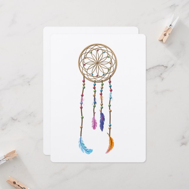 Dreamcatcher Pattern (Vorderseite/Rückseite Beispiel)