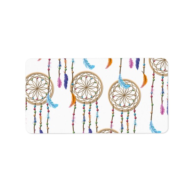 Dreamcatcher Pattern Adressaufkleber (Vorne)