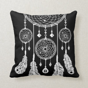 Dreamcatcher - quadratisches Kissen (Schwarzes)