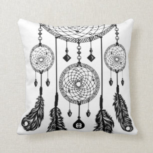 Dreamcatcher - quadratisches Kissen (weiß)