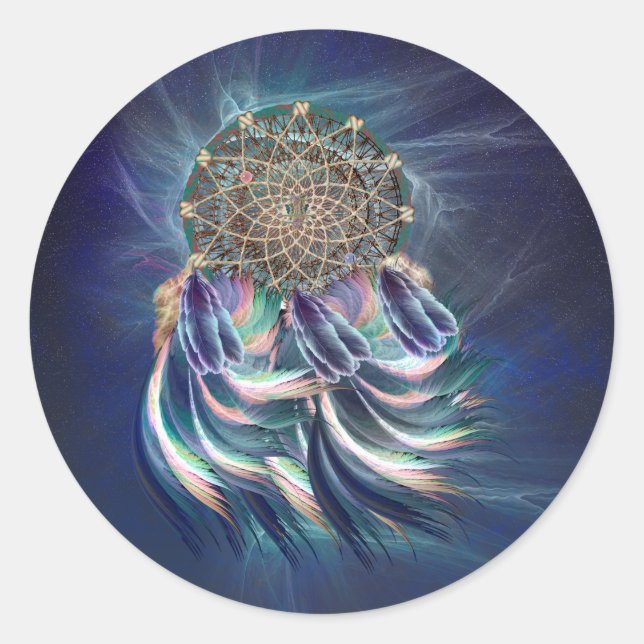 Dreamcatcher Runder Aufkleber (Vorderseite)