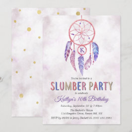Dreamcatcher Slumber Party Einladung zum Geburtsta