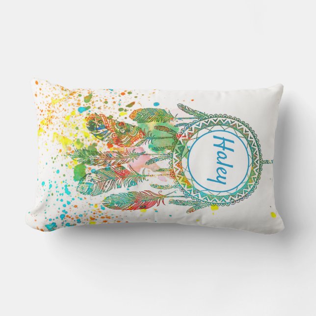 Dreamcatcher Spritzer personalisiert Lendenkissen (Vorderseite)