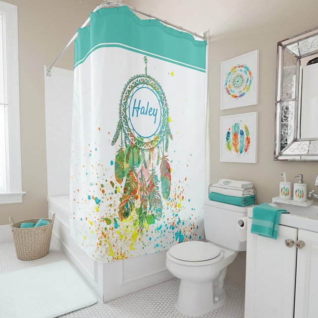Dreamcatcher Spritzer personalisierter Duschvorhan Duschvorhang (Von Creator hochgeladen)