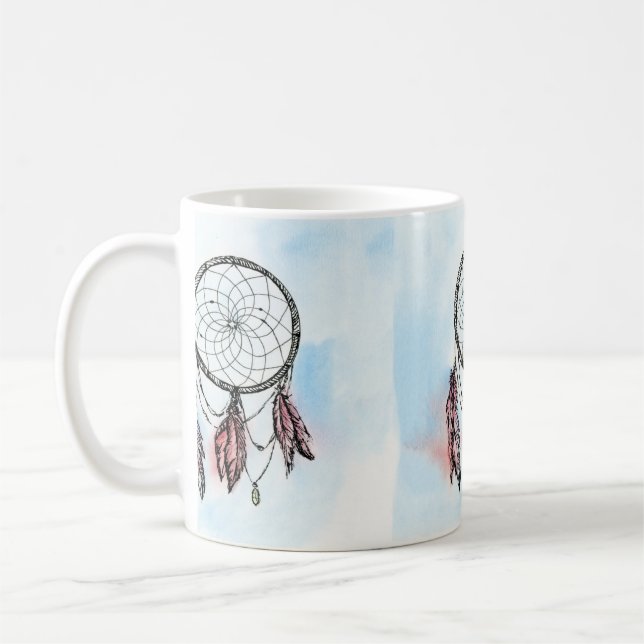 Dreamcatcher Traumdesign auf einer Tasse / Cup (Links)