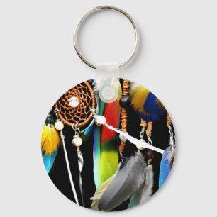 Dreamcatcher und Feathers Schlüsselanhänger