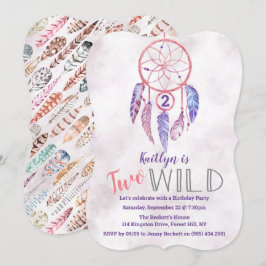 Dreamcatcher Zwei Wild 2. Geburtstagseinladungen Einladung