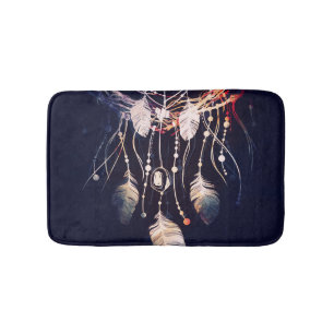 Dreamcatcher, Zweige, boho Stil, digitale Kunst. Badematte