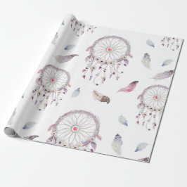 Dreamcatchers u. Feder-Geschenk-Packpapier Geschenkpapier