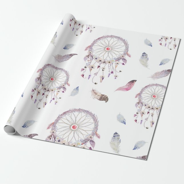 Dreamcatchers u. Feder-Geschenk-Packpapier Geschenkpapier (Ungerollt)