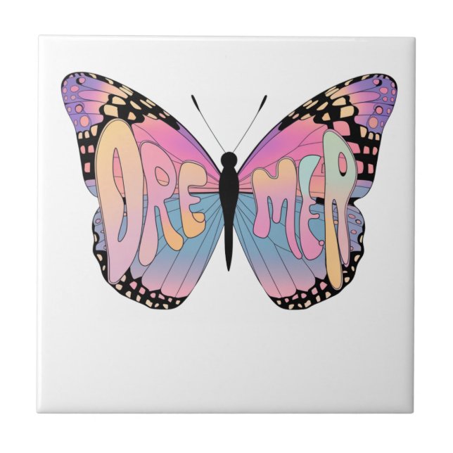 Dreamer Butterfly Vibes Fliese (Vorderseite)