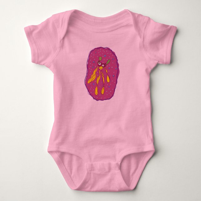 Dreamer Cartoon Character Jersey Bodysuit Baby Strampler (Vorderseite)