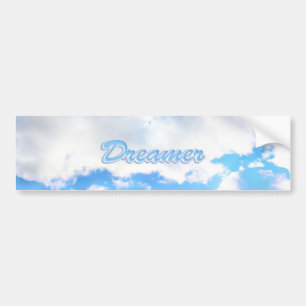 Dreamer Puffy weiße Wolken und Blue Sky Autoaufkleber