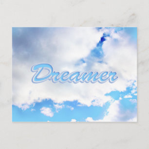 Dreamer Puffy weiße Wolken und Blue Sky Postkarte
