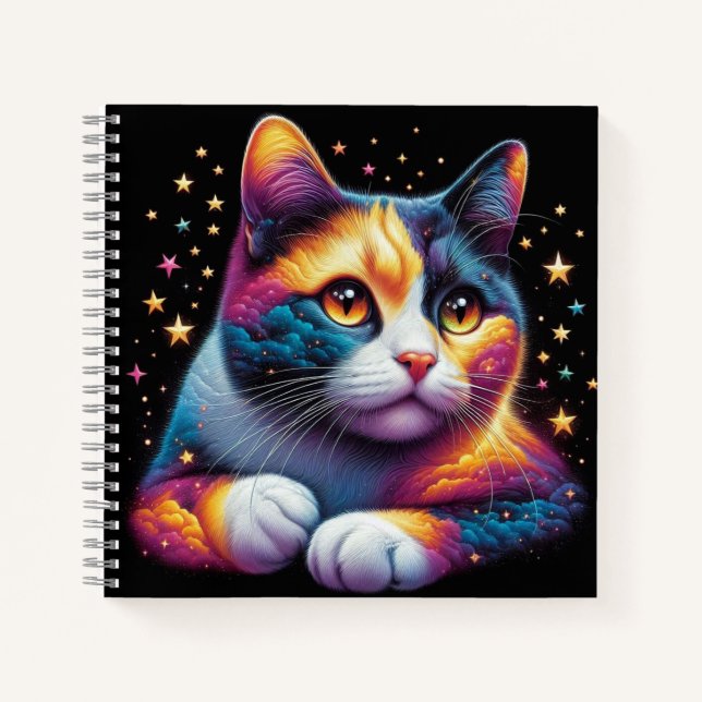 Dreamful carnet de chat coloré! (Devant)