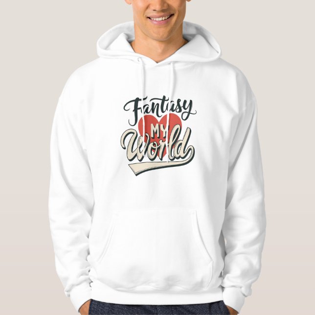Dreamherz und Fantasy Typografie Design Hoodie (Vorderseite)