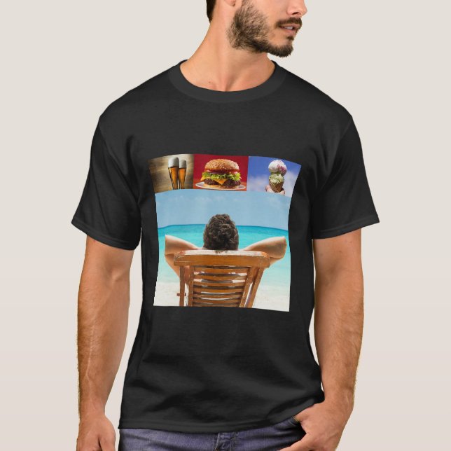 Dreaming about sleeping on the beach with beer ham T-Shirt (Vorderseite)