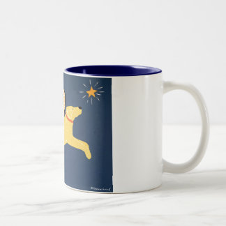 Dreaming - Blue Tasse-Stephen Huneck Zweifarbige Tasse