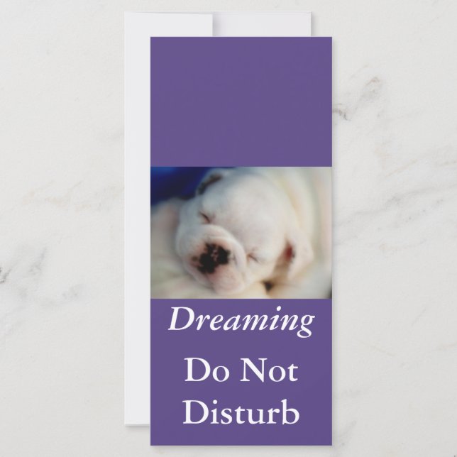 Dreaming Bulldog stört nicht (Vorderseite)